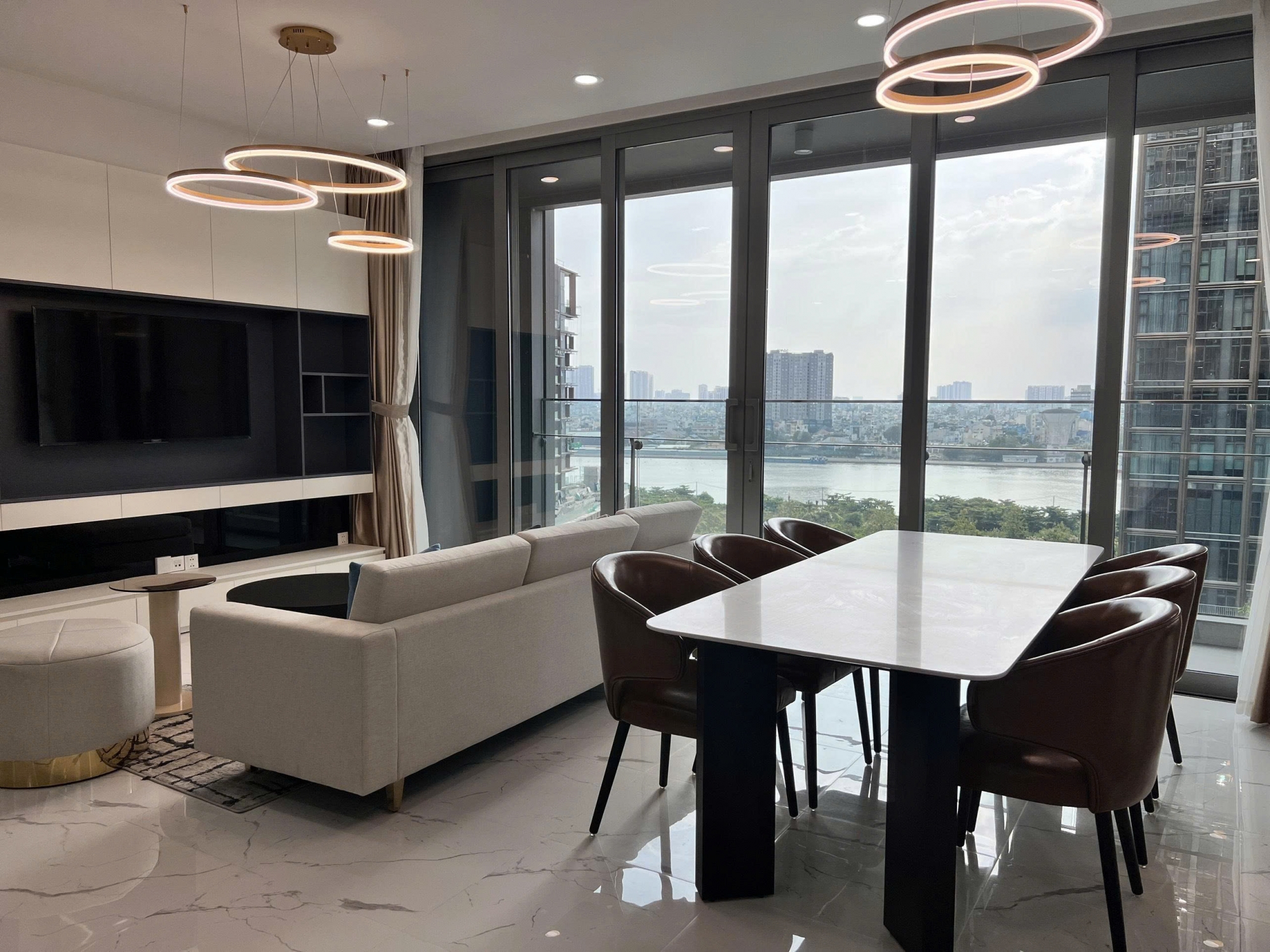 Apartment for Rent at Empire City Thu Thiem – 3 Bedrooms, High-End Furnishing, Stunning River View